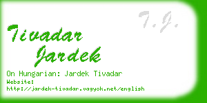 tivadar jardek business card